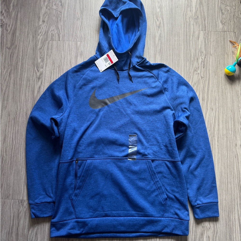 Nike Blue Sweater with Sporty Hooded Design
